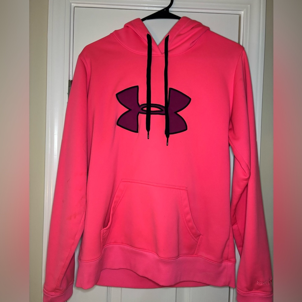 Under Armour Pink Hoodie with Black Logo